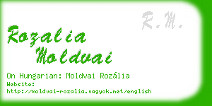 rozalia moldvai business card