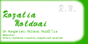 rozalia moldvai business card